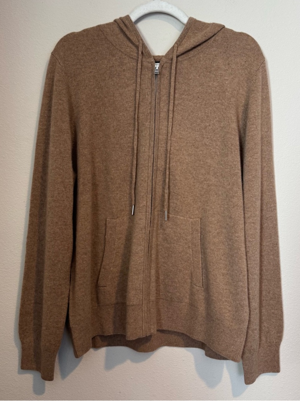 Quince Mongolian Cashmere Full-Zip Hoodie Teak - Picture 4 of 8